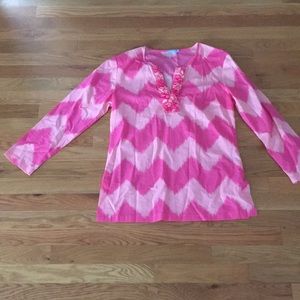 Size s pink patterned J. McLaughlin top